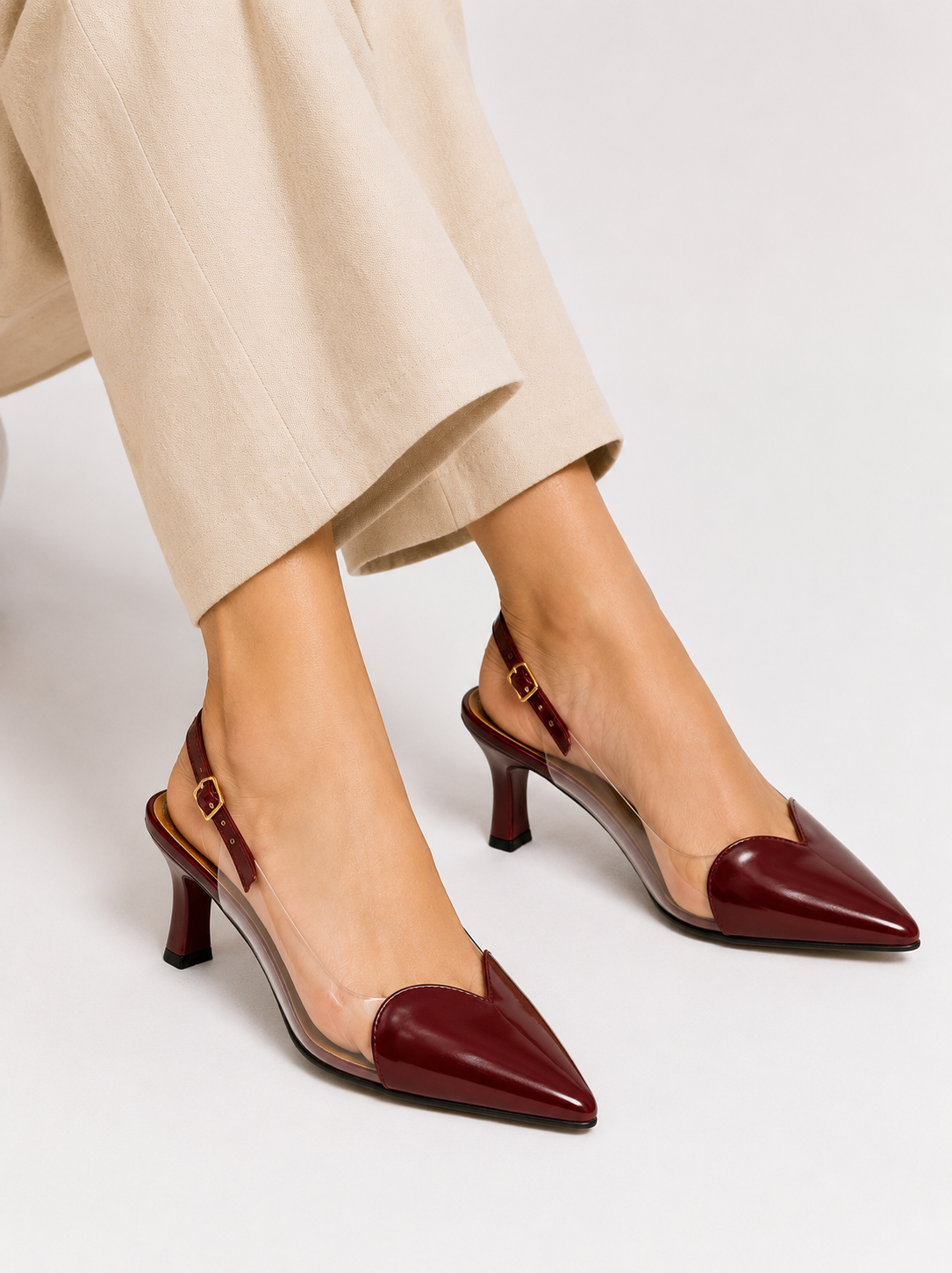 Crystal Clear Pointed Heels